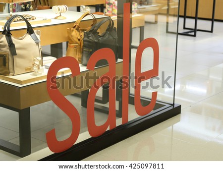 sale sign on store