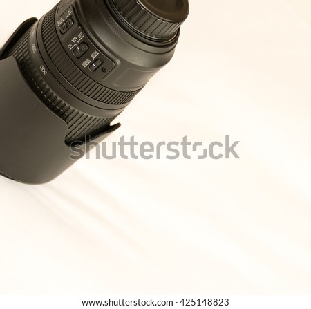 lens on white background