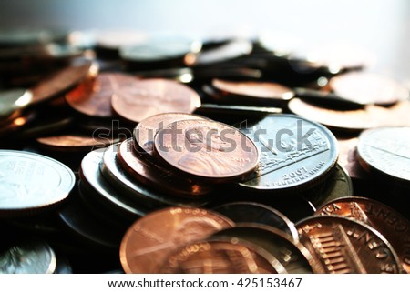 Pennies Stock Photo High Quality 

