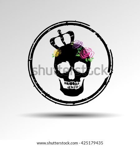 skull vector dead skeleton Halloween illustration cartoon