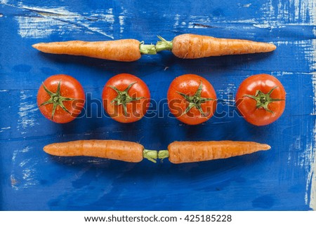 Carrot and tomato