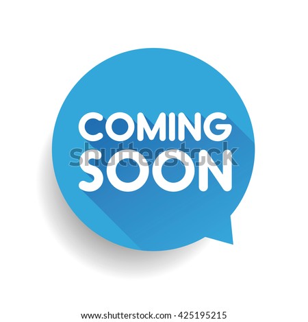 Coming soon label vector blue Royalty-Free Stock Photo #425195215