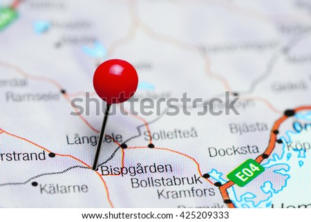 Bispgarden pinned on a map of Sweden
