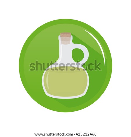 Isolated sticker with a flask of lotion on a white background