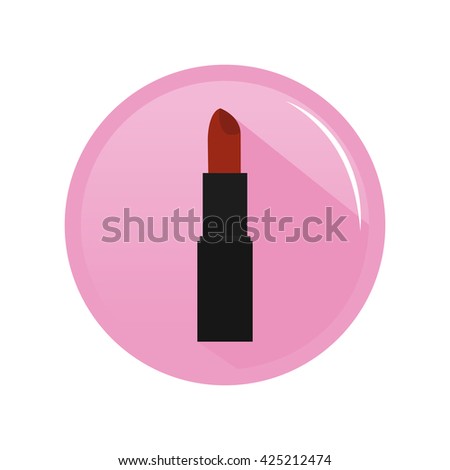 Isolated sticker with a lip icon on a white background