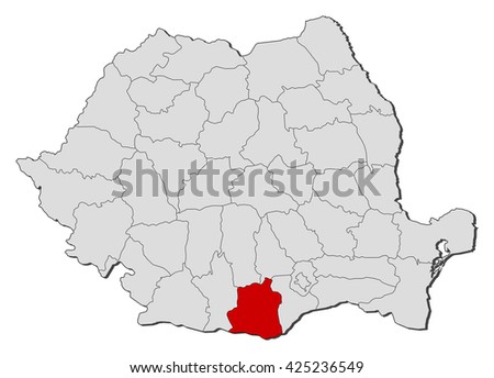 Map - Romania, Teleorman