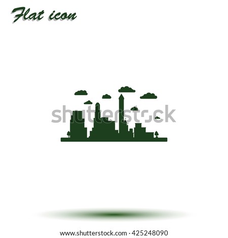 City silhouette icon.