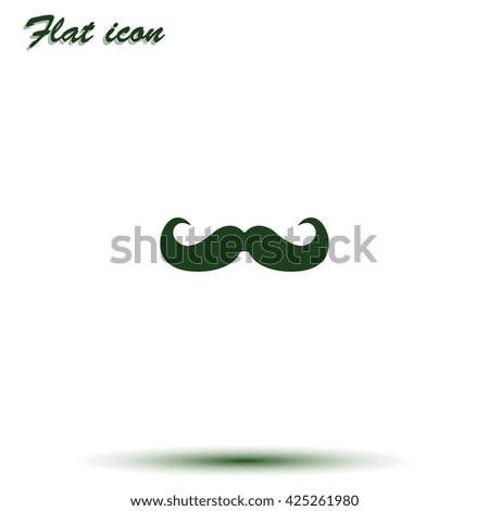 Retro mustache icon. Flat illustration.