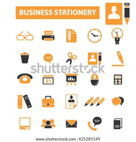 business stationery icons

