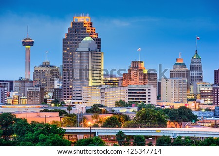 San Antonio, Texas, USA skyline. Royalty-Free Stock Photo #425347714