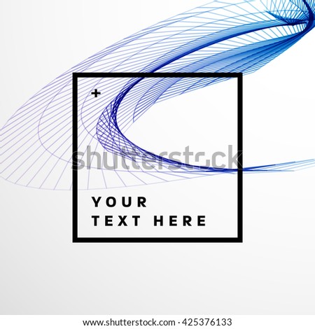 Geometric Vector Wave. Abstract Perspective Curve Lines Background