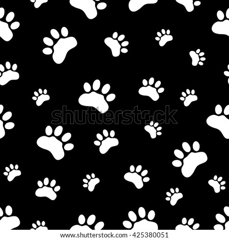 Pattern animal paw, Dog paw pattern