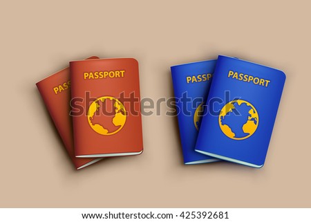 passports with shadows