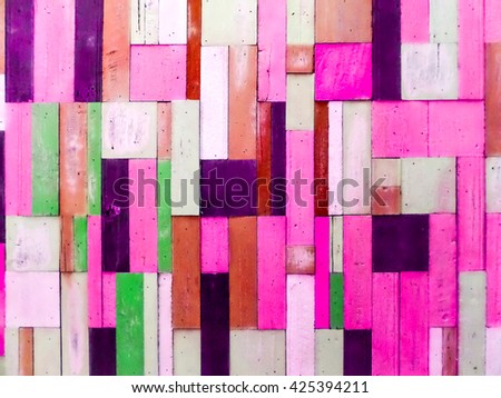 magenta tone wood pieces vertical random muti-color background