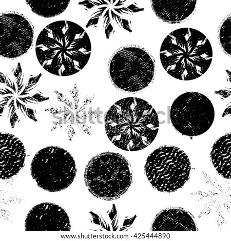 Vintage Spring Seamless Pattern. Dotted Pattern. Vector Illustration.