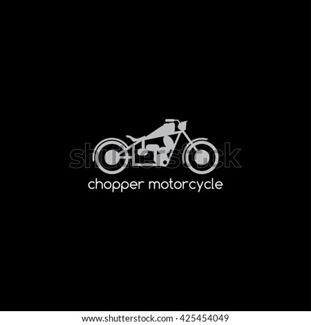 chopper motorbike logotype theme vector art illustration