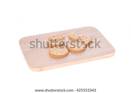cookie on chopping board 
