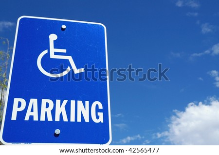 handicap parking sign room for your text