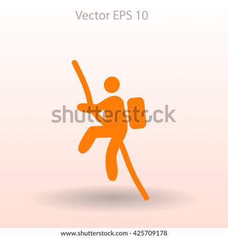 Rock climber vector illustration