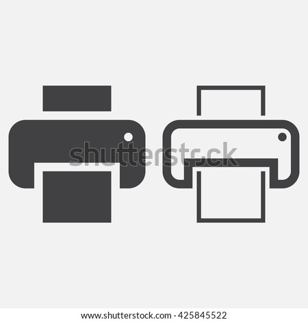 printer line icon, outline and solid vector logo, linear pictogram isolated on white, pixel perfect illustration Royalty-Free Stock Photo #425845522