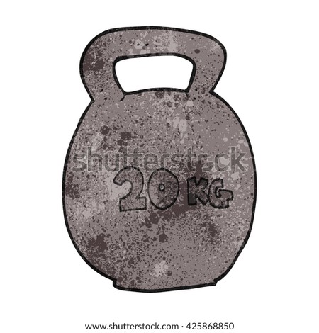 freehand textured cartoon 20kg kettle bell