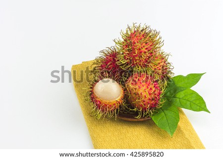 Rambutan fruit isolated on white background./ Rambutan fruit 