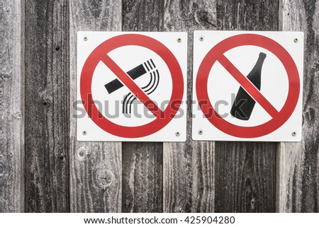 restriction signs Royalty-Free Stock Photo #425904280