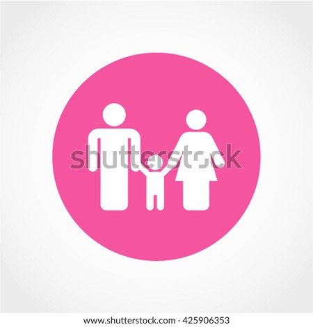 family Icon Isolated on White Background