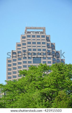 San Antonio, Texas - downtown building at sunny summer day