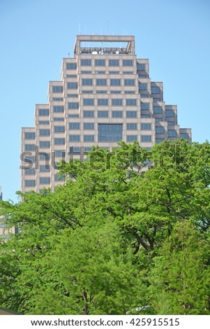 San Antonio, Texas - downtown building at sunny summer day