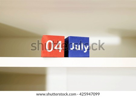 4th of July, the US Independence Day, place to advertise, light  background, American holidays, United States of America, calendar, figures, square, wallpaper