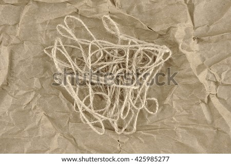 A studio photo of string