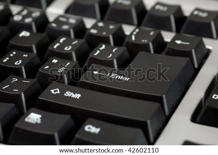 macro shot of black computer keyboard