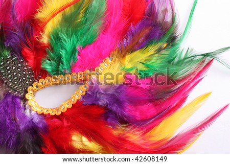 The bright mask is isolated on a white background Royalty-Free Stock Photo #42608149