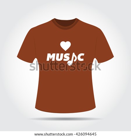 T-shirt with Love music text