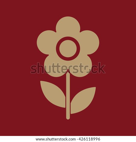 The flower icon. Nature symbol. Flat Vector illustration