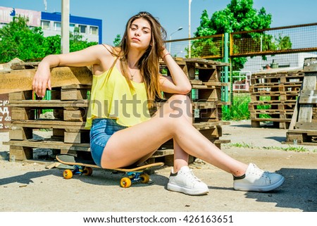 girl at skate park