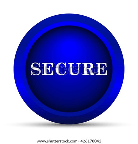 Secure icon. Internet button on white background.
