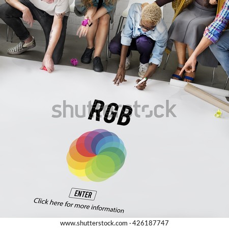 RGB Printing Palette Mixing Color Concept