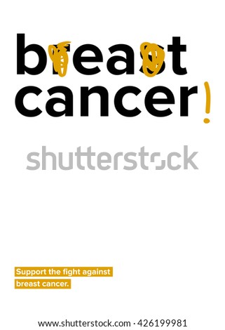Beat Breast Cancer (Vector Illustration Poster Design Concept)