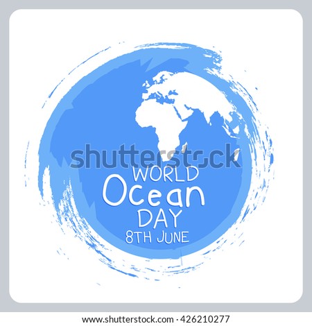 Vector illustration of world oceans day.