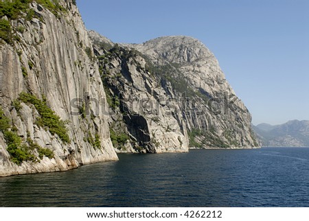 Picture of Lysefjord - fjord near Stavanger in Norway.