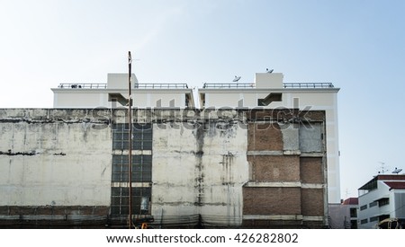 Old Building and blue sky background