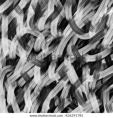 Black and white grunge abstract brush strokes background. Dye tie vintage ink painting artistic stylish background. Texture for scrapbooking, wrapping paper, textiles, home decor.