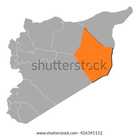 Map - Syria, Deir ez-Zor