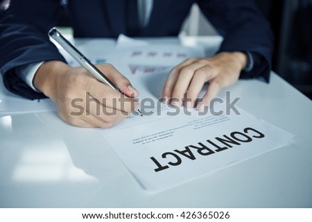 Business is signing a contract