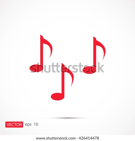Music notes sign icon