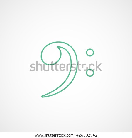 Note Green Flat Icon On White Background
