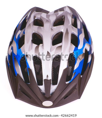 Bicycle helmet isolated aga?nst white background