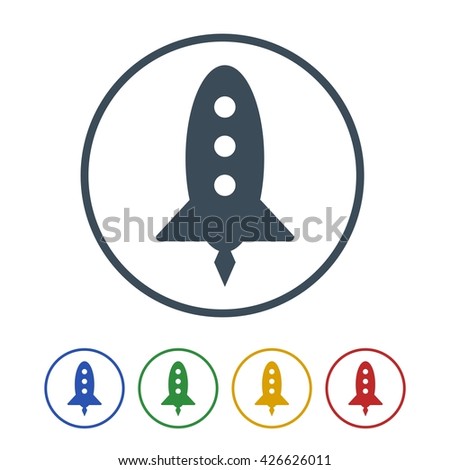 Rocket icon isolated on white background. vector illustration icon